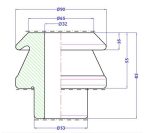 مقره بوشینگ فشار ضعیف فوقانی مدل A-DT/1/250 - تصویر 2