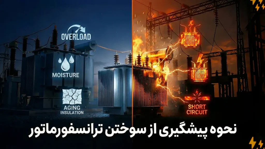 ۵ دلیل اصلی سوختن ترانسفورماتورهای توزیع و روش‌های پیشگیری
